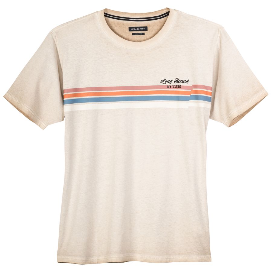CasaModa Streifen-Print T-Shirt beige used XXL
