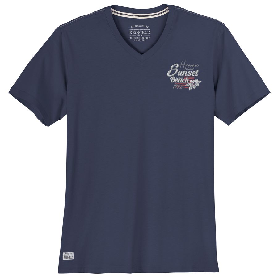 Redfield T-Shirt Übergröße denimblau Print Sunset