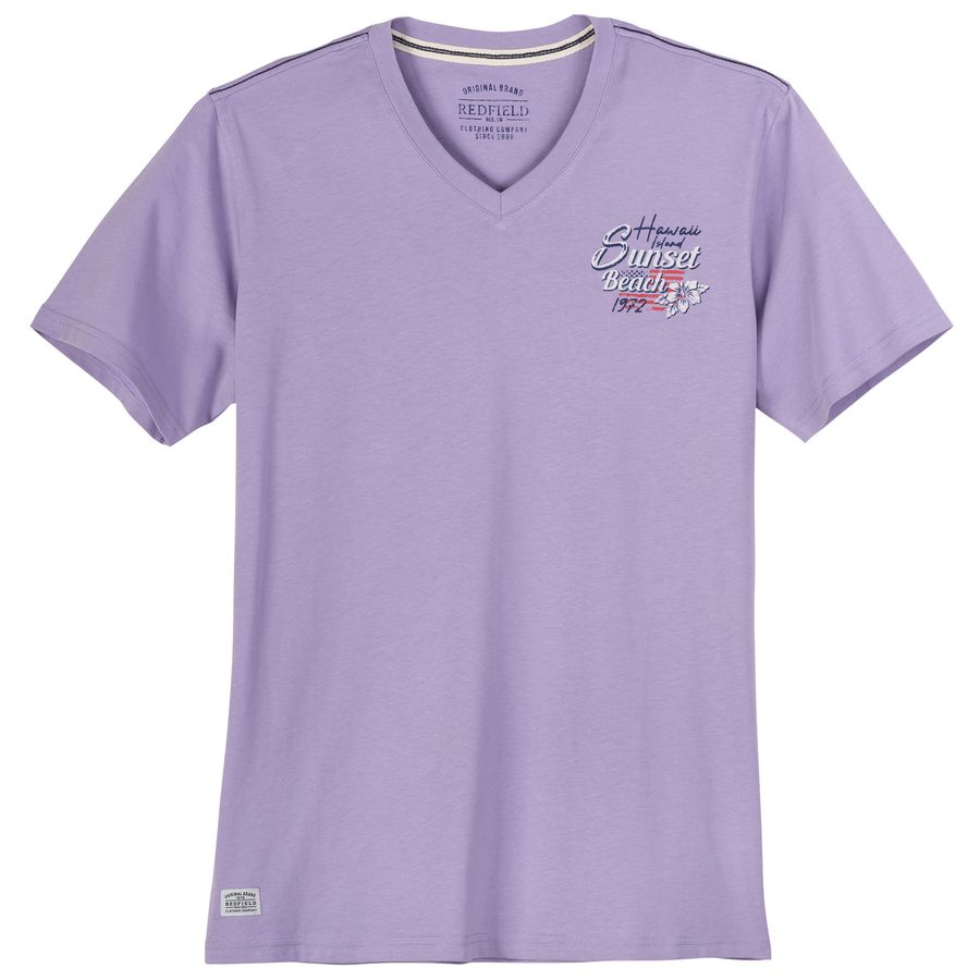 Redfield Übergrößen T-Shirt Print Sunset flieder
