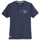 Redfield Übergrößen Henley T-Shirt denimblau Print Redfield Übergrößen Henley T-Shirt denimblau Print