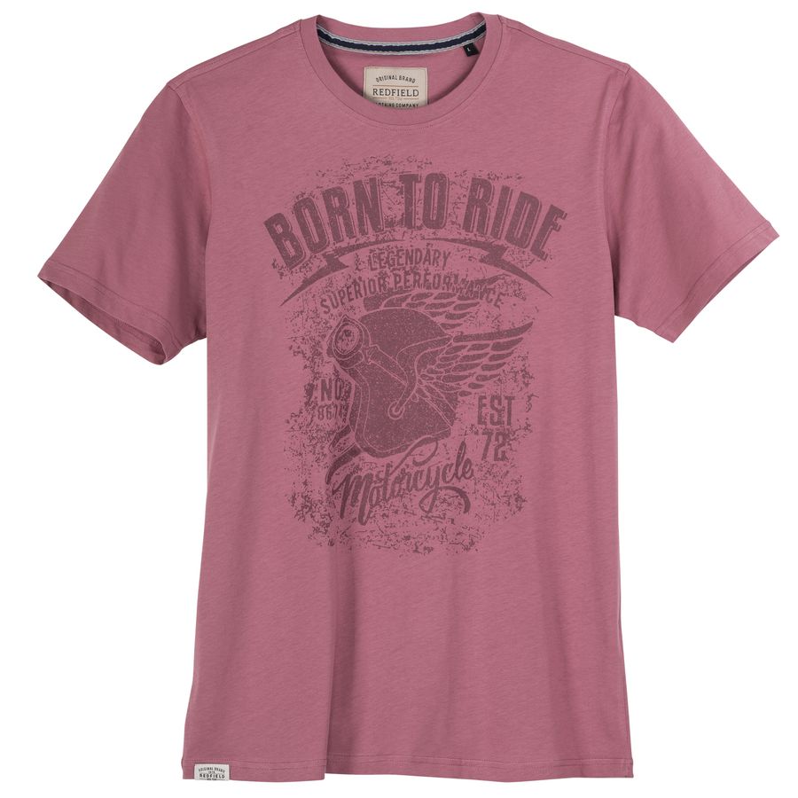 Redfield Übergrößen T-Shirt altrosa Vintageprint