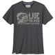 Redfield Übergrößen T-Shirt Print Live anthrazit