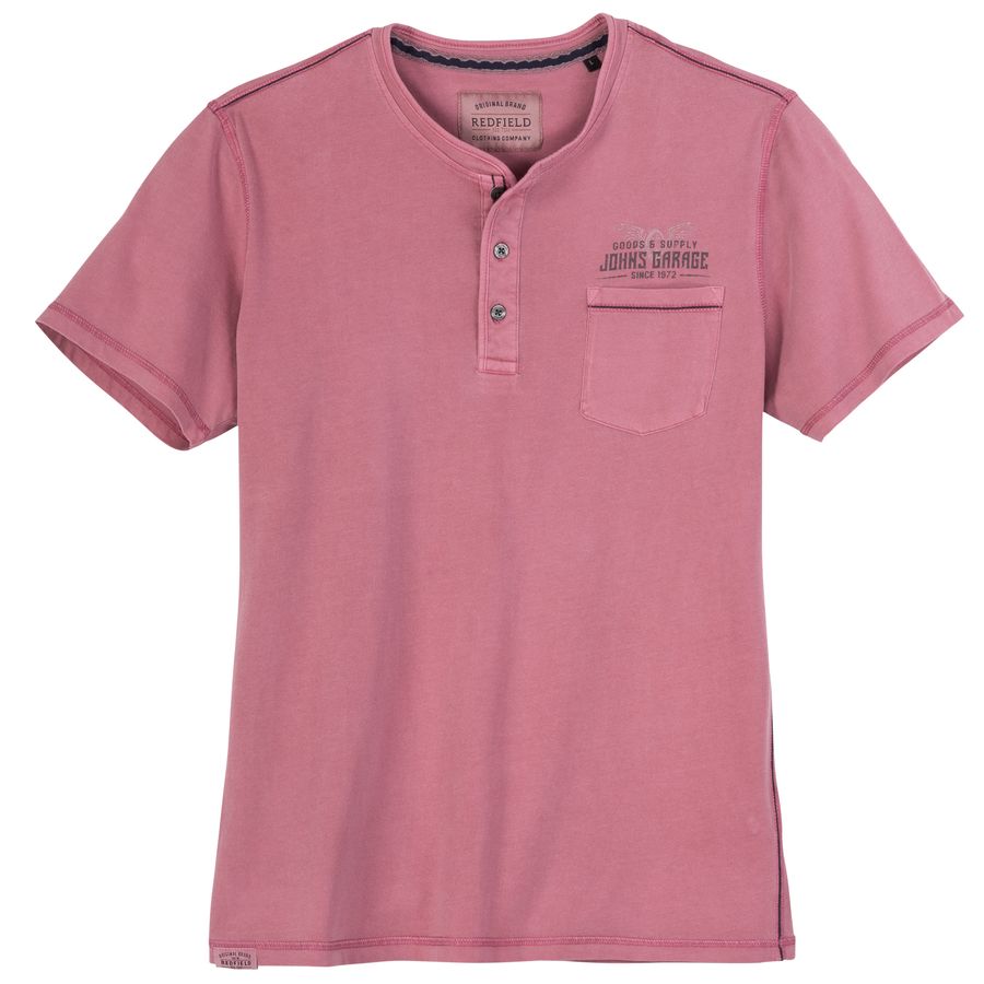 Redfield Übergrößen Henley-T-Shirt altrosa used
