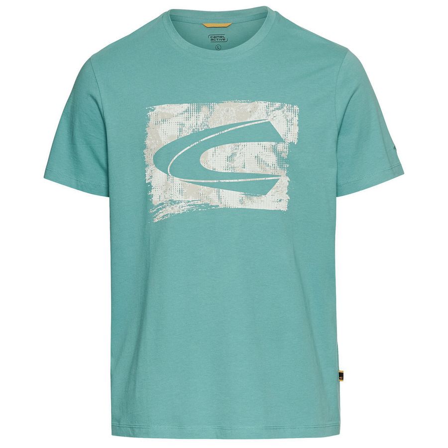 Camel Active T-Shirt Übergröße hellgrün Frontprint