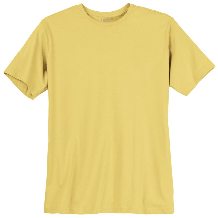 Redfield Übergrößen Basic T-Shirt gelb Tom