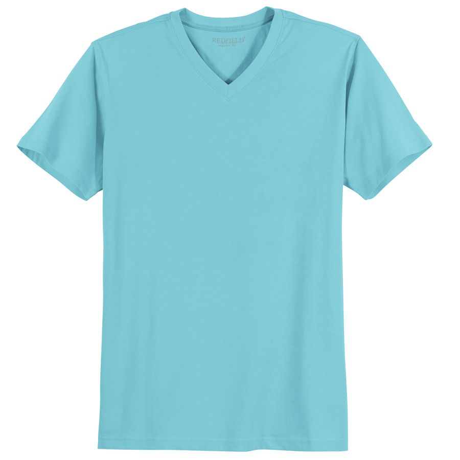 Redfield V-Neck T-Shirt Übergröße türkis Quentin