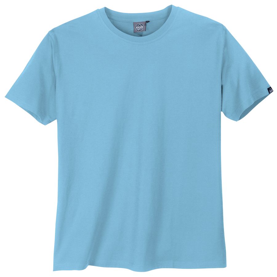 Ahorn Übergrößen Basic-T-Shirt hellblau