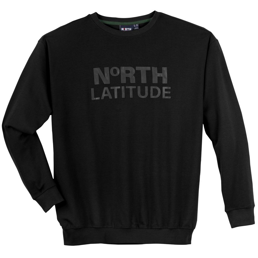 North Latitude XXL Sweatshirt schwarz Logoprint