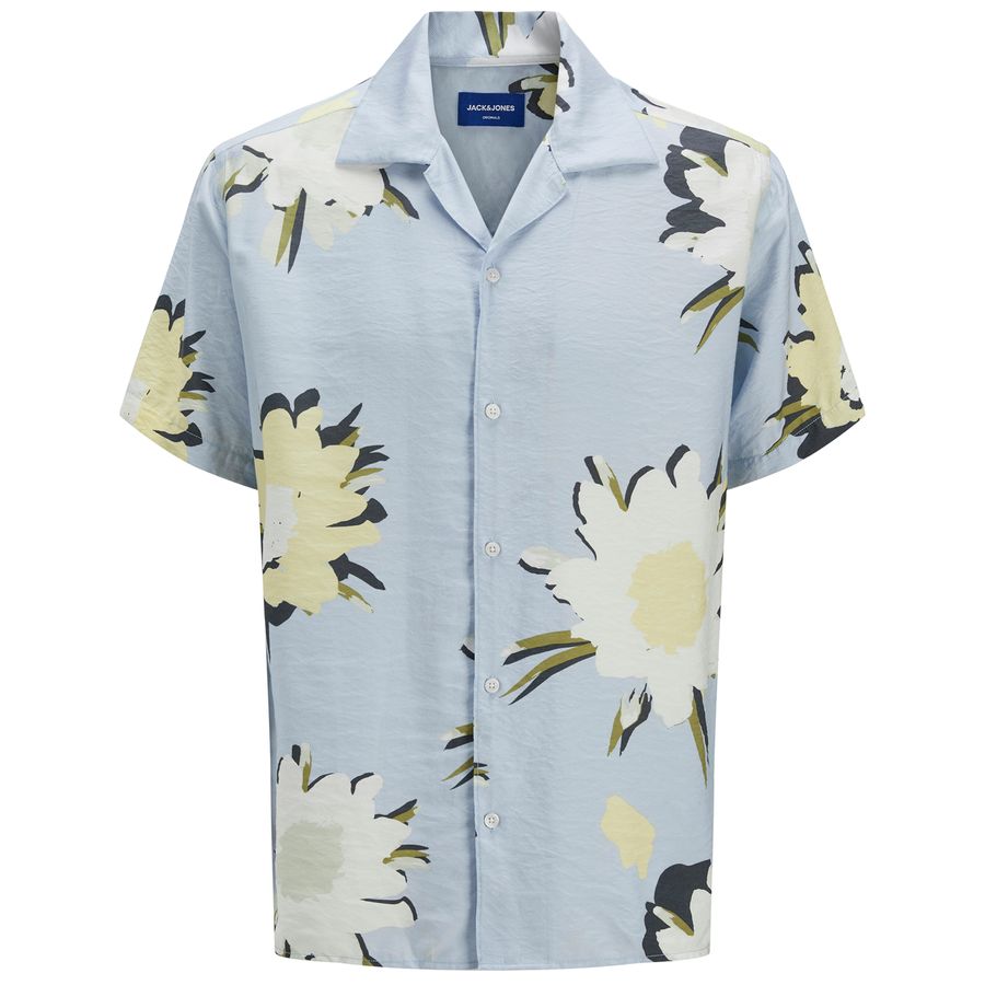 Jack&Jones Kurzarmhemd XXL hellblau-oliv JORTAVIRA