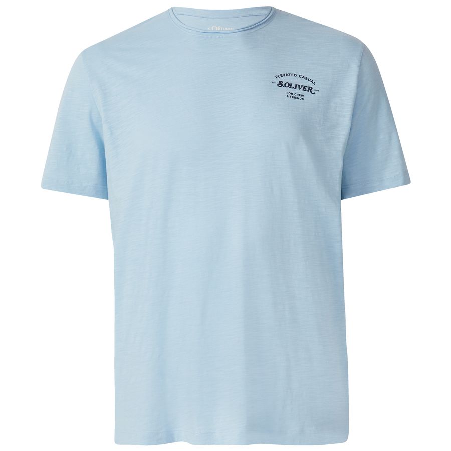 s.Oliver Übergrößen T-Shirt hellblau melange