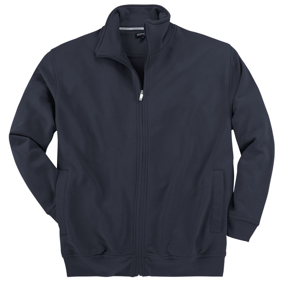Sweatjacke dunkelblau Stehkragen Redfield Übergröße
