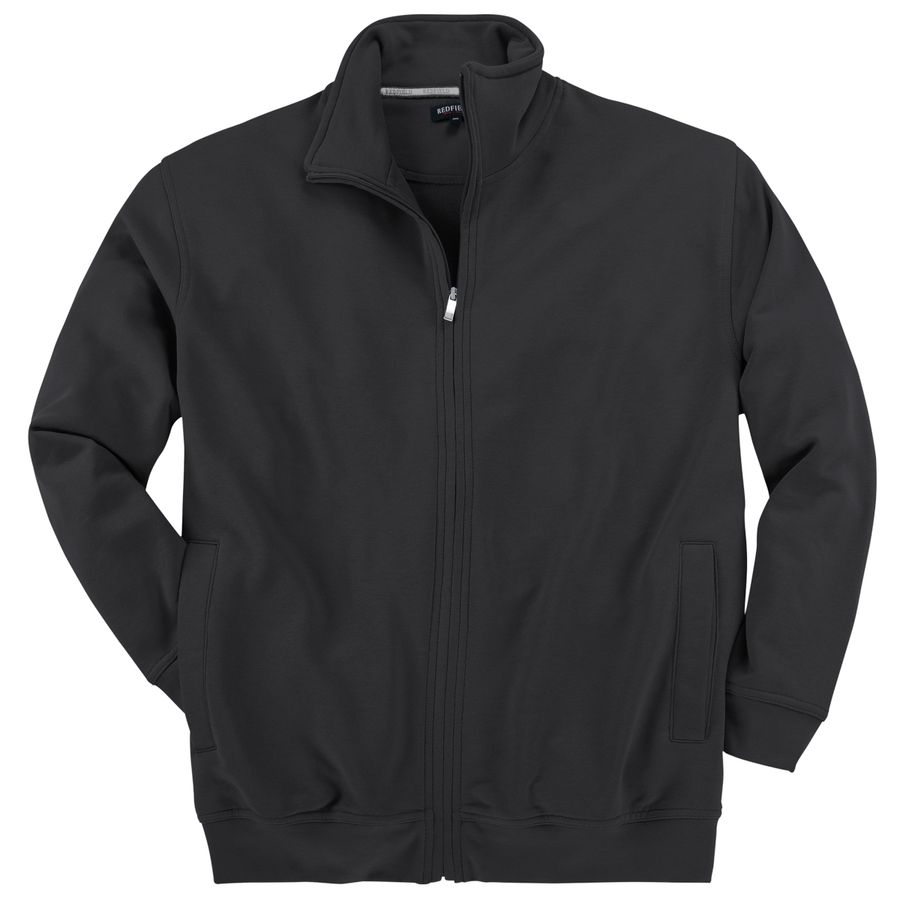 Sweatjacke Herren schwarz Redfield Stehkragen XXL