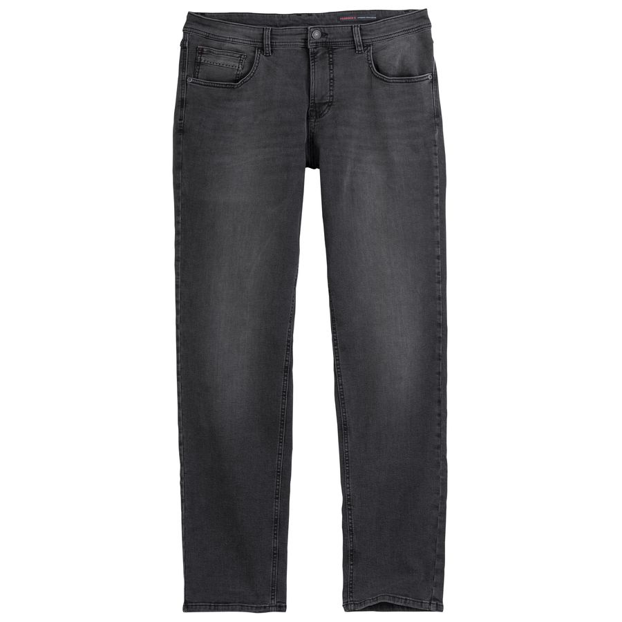 Paddock's XXL Stretch-Jeans Pipe schwarz Used Look