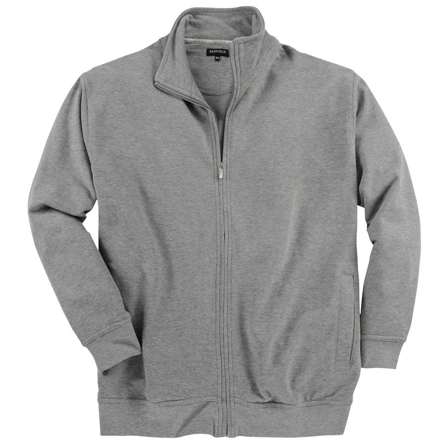 Redfield Sweatjacke Übergröße grau melange Eddy