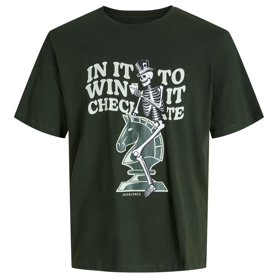 Jack&Jones T-Shirt XXL dunkeloliv Skull JJSULLY