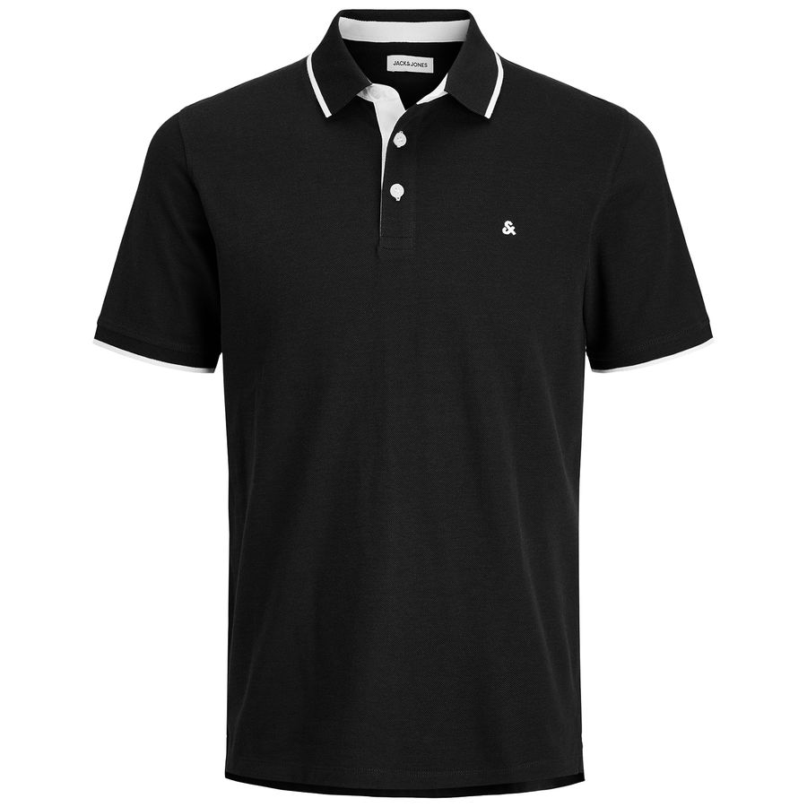 Jack&Jones Poloshirt Übergröße schwarz JJEPAULOS