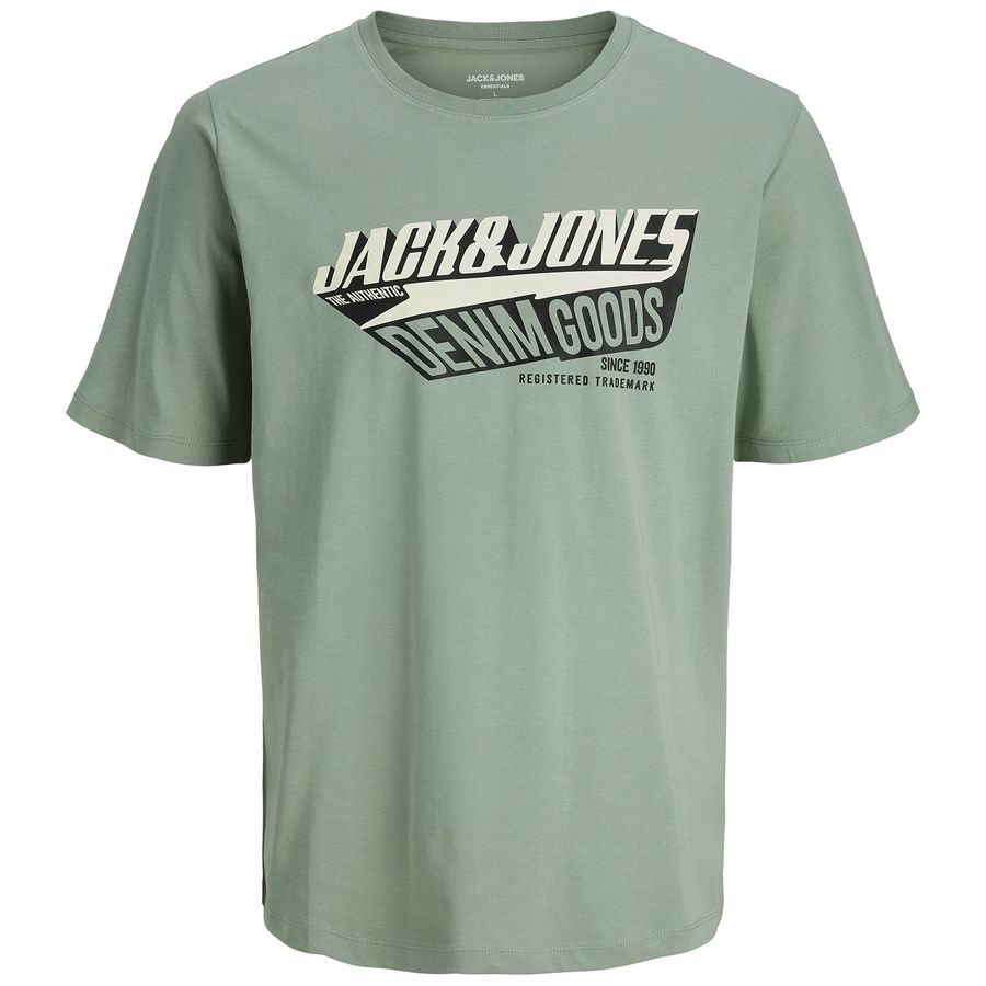 Jack&Jones T-Shirt Übergröße salbeigrün Logoprint