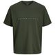 Jack&Jones T-Shirt Übergröße oliv kleiner Logoprint Jack&Jones T-Shirt Übergröße oliv kleiner Logoprint