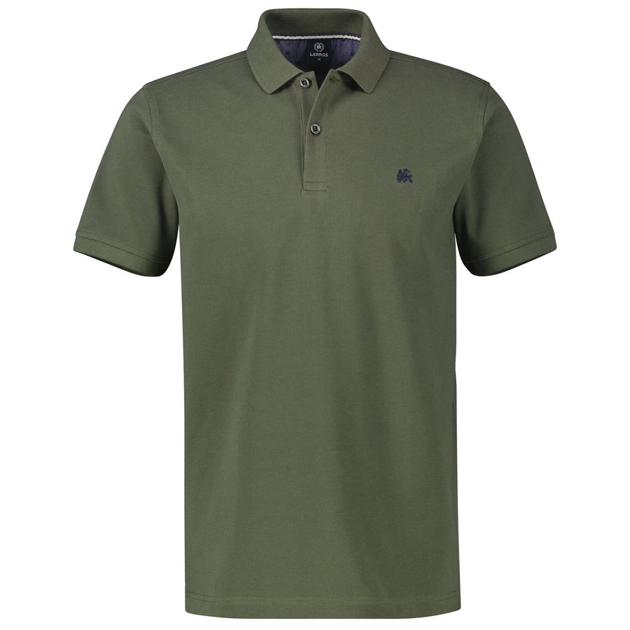 Lerros Übergröße Basic-Poloshirt dunkeloliv