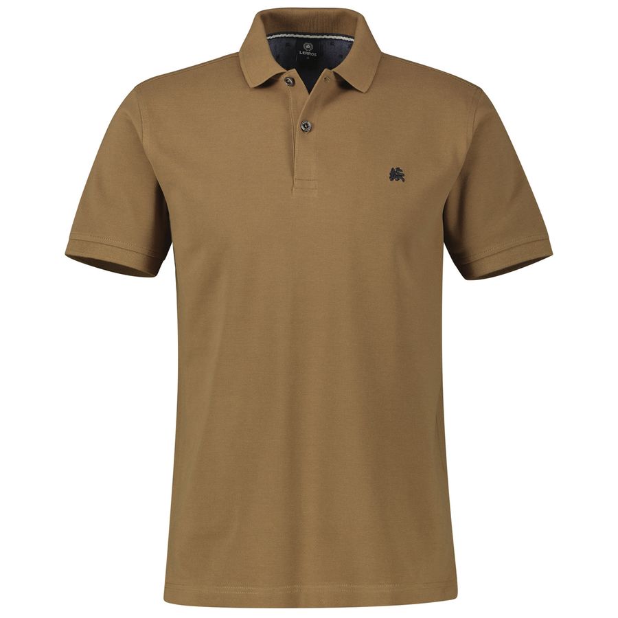 Lerros Übergröße Basic-Poloshirt braun