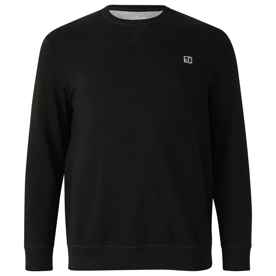 s.Oliver Übergrößen Basic-Sweatshirt schwarz