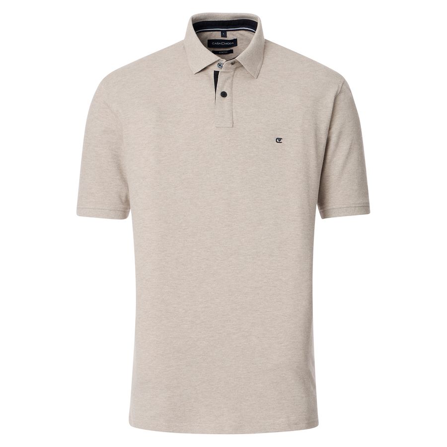 CasaModa Stretch-Poloshirt XXL beige melange