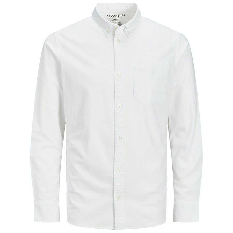 Jack&Jones Übergrößen Stretch-Langarmhemd weiß