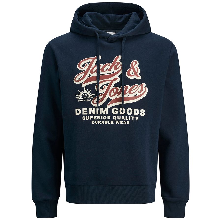 Jack&Jones XXL Hoodie dunkelblau JJELOGO Print