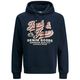 Jack&Jones XXL Hoodie dunkelblau JJELOGO Print