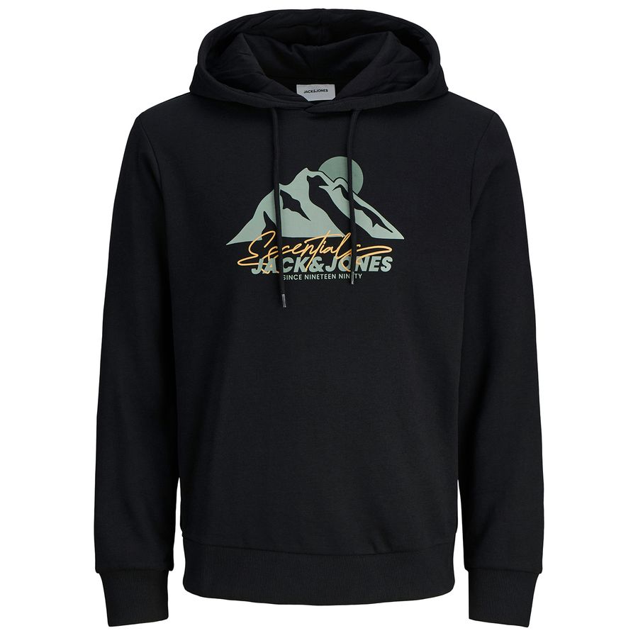 Jack&Jones XXL Hoodie schwarz Frontprint JJSUN