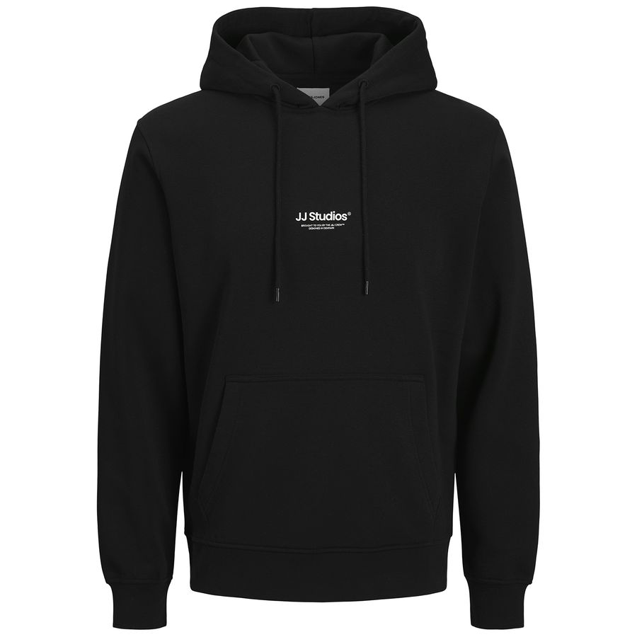 Jack&Jones XXL Hoodie schwarz Frontprint JJESOHO