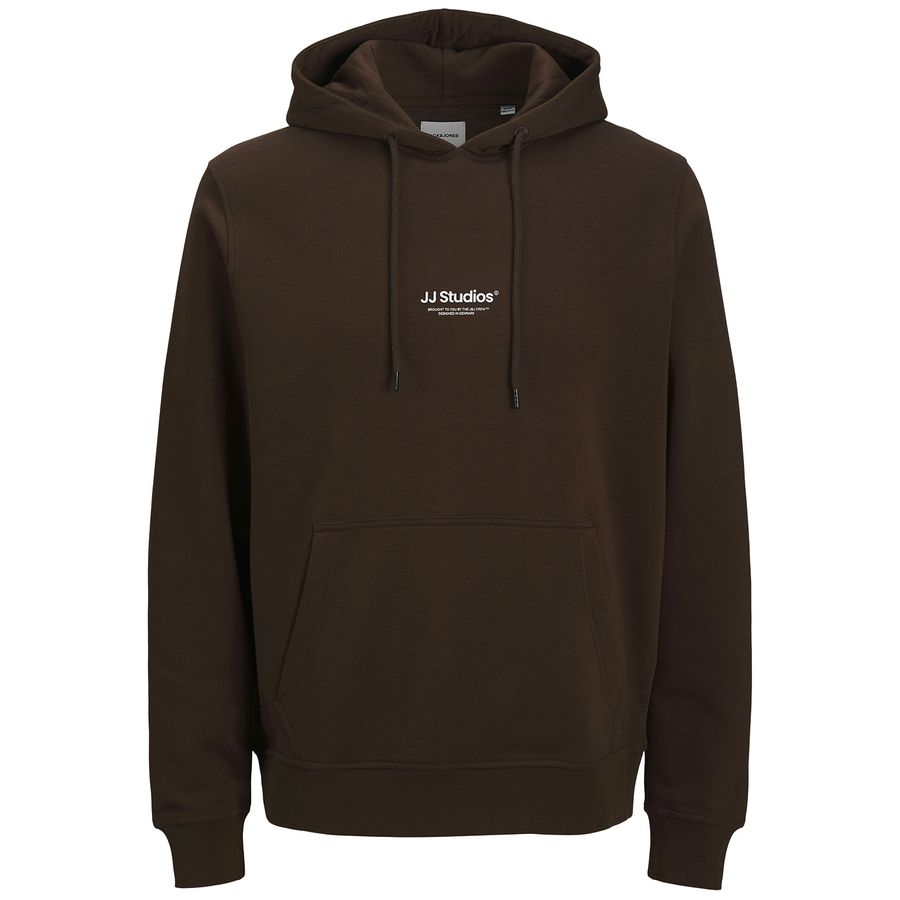 Jack&Jones XXL Hoodie braun Frontprint JJESOHO
