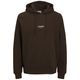 Jack&Jones XXL Hoodie braun Frontprint JJESOHO Jack&Jones XXL Hoodie braun Frontprint JJESOHO