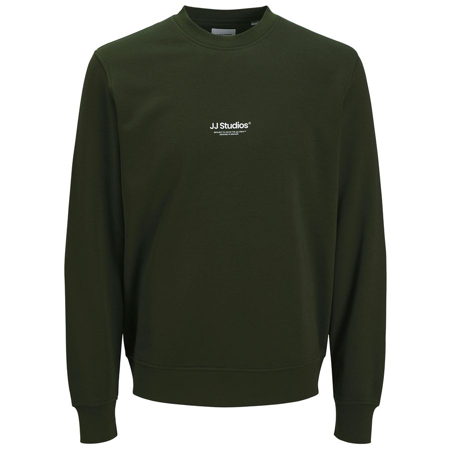 Jack&Jones Übergrößen Sweatshirt oliv Print JJESOHO