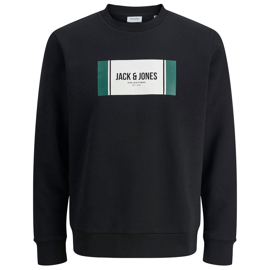 Jack&Jones XXL Sweatshirt schwarz Print JJHAYATO