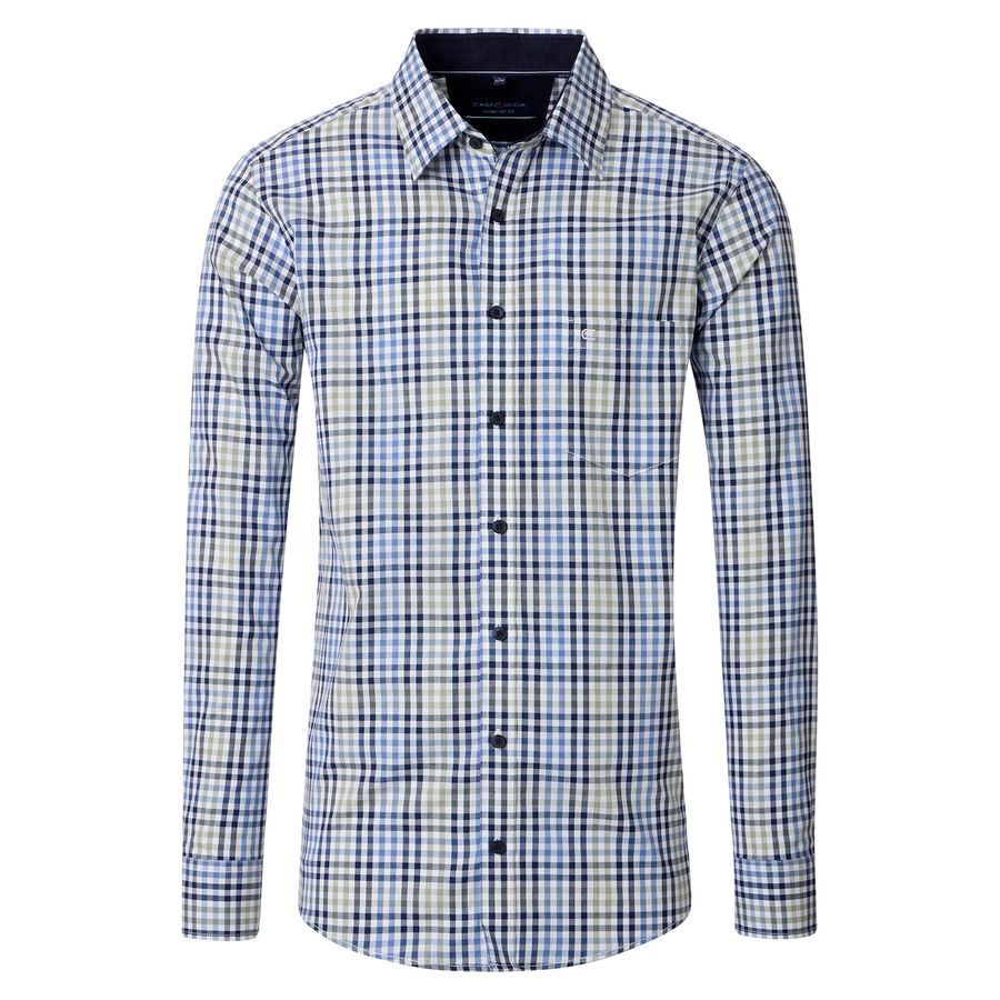 CasaModa Langarmhemd XXL blau-hellgrün kariert