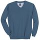 Redmond Übergröße V-Neck Pullover rauchblau melange