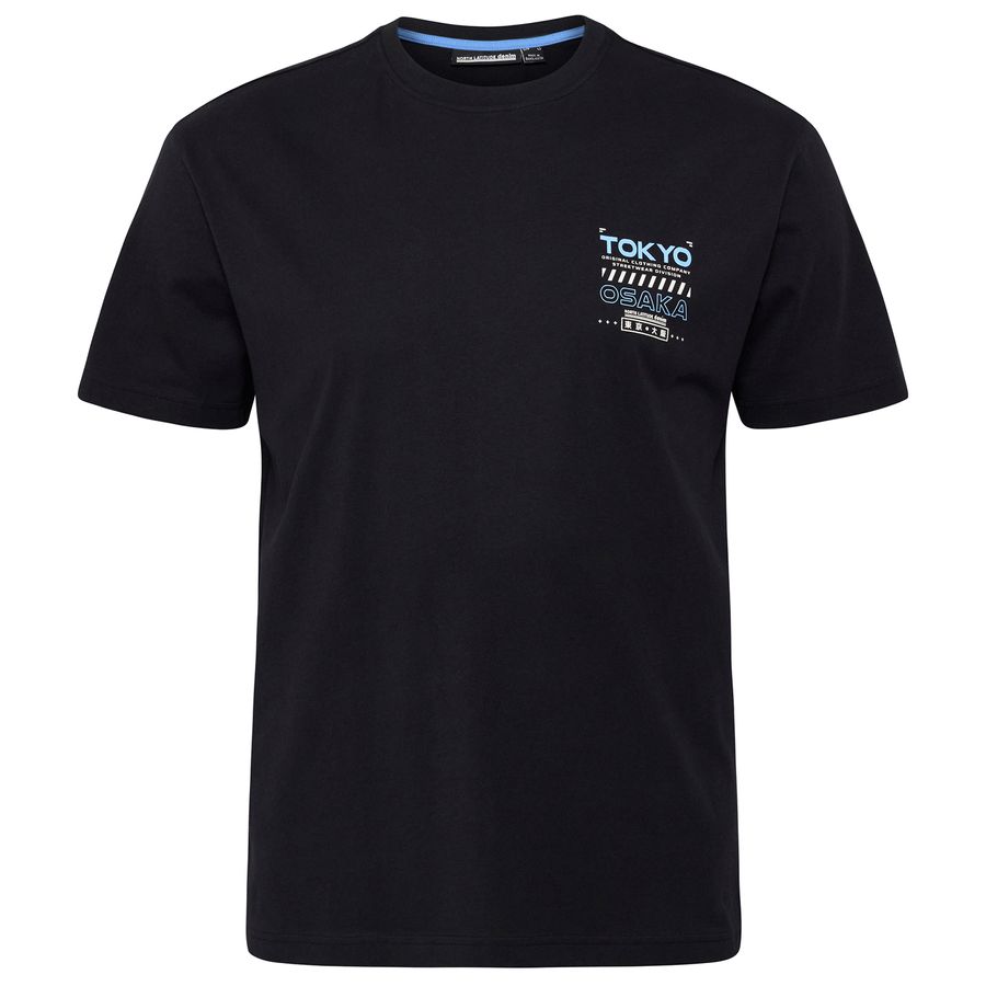 North Latitude XXL T-Shirt schwarz Brustprint