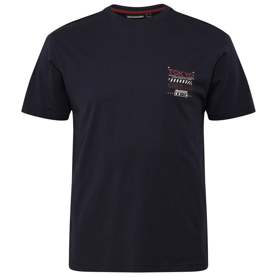 North Latitude XXL T-Shirt dunkelblau Brustprint