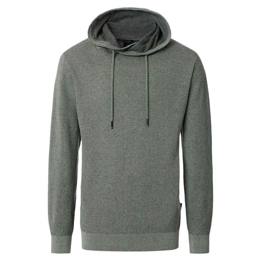 CasaModa Übergrößen Schalkragen-Pullover graugrün