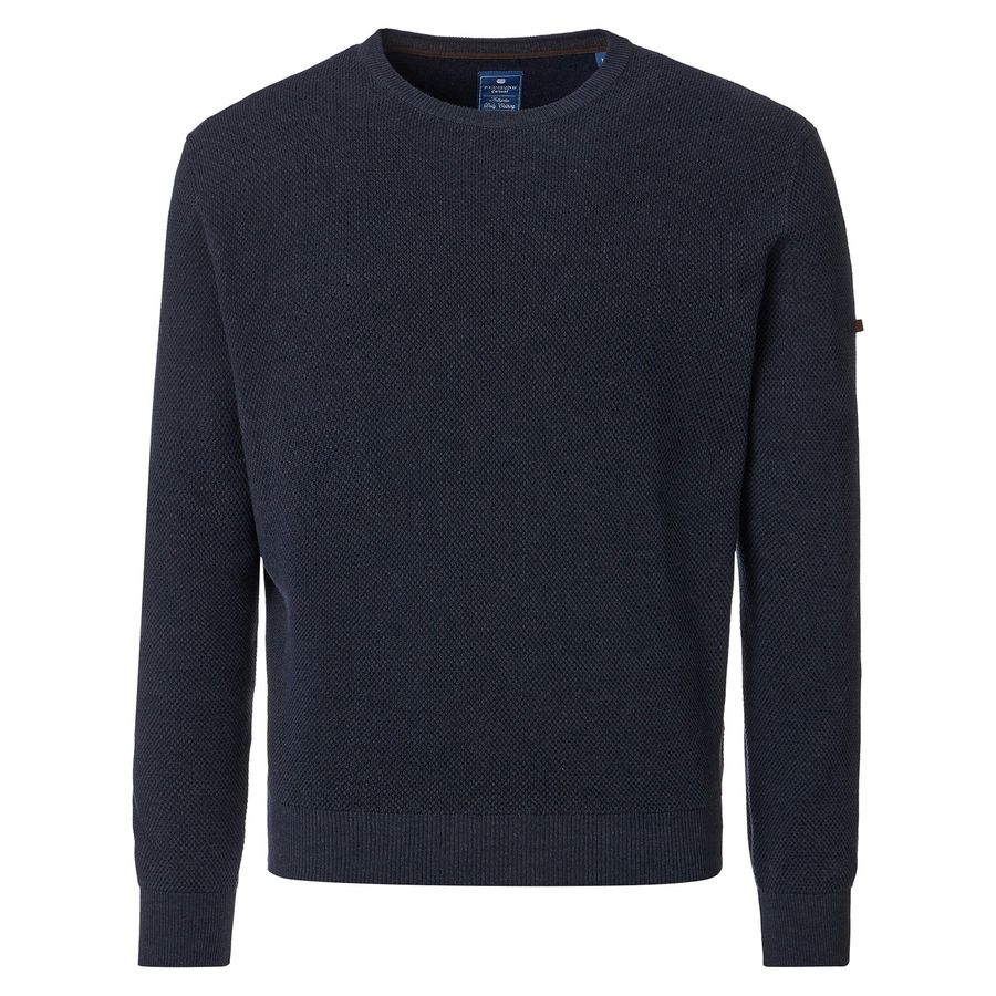 Redmond Strick-Pullover Übergröße dunkelblau