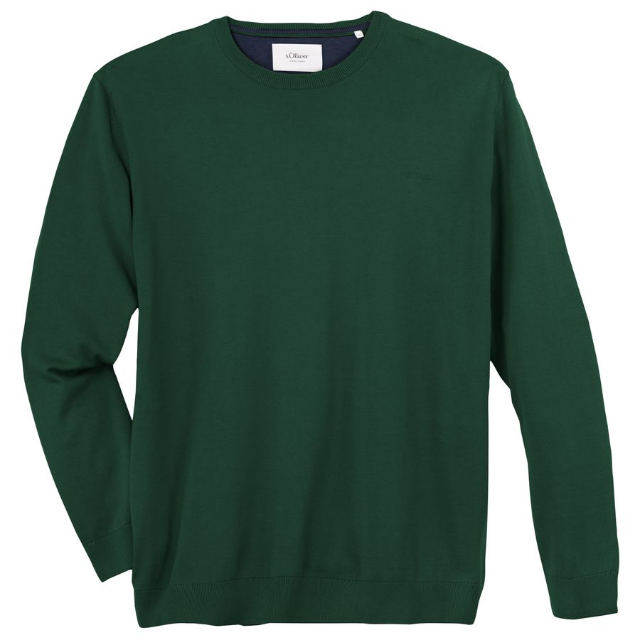 s.Oliver Übergrößen Feinstrickpullover flaschengrün