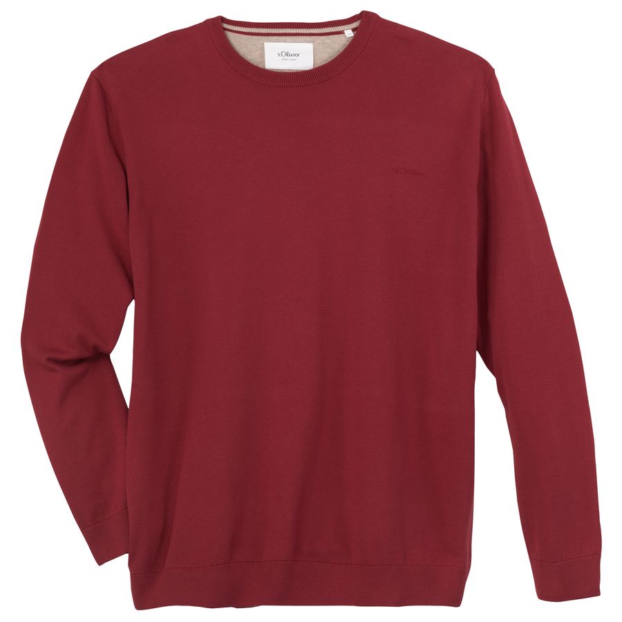 s.Oliver Übergrößen Feinstrickpullover weinrot