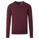 CasaModa Übergröße Pullover V-Neck bordeaux melange