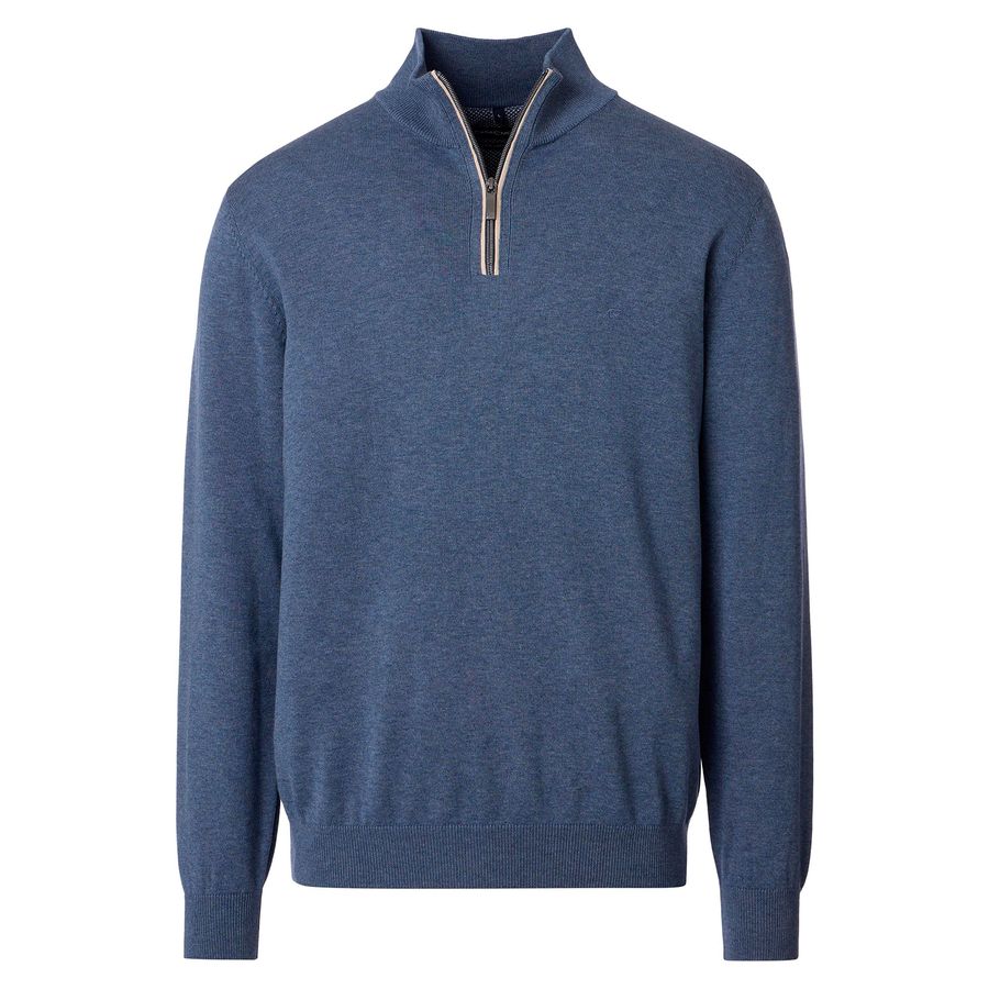 CasaModa Feinstrick-Troyer XXL rauchblau melange