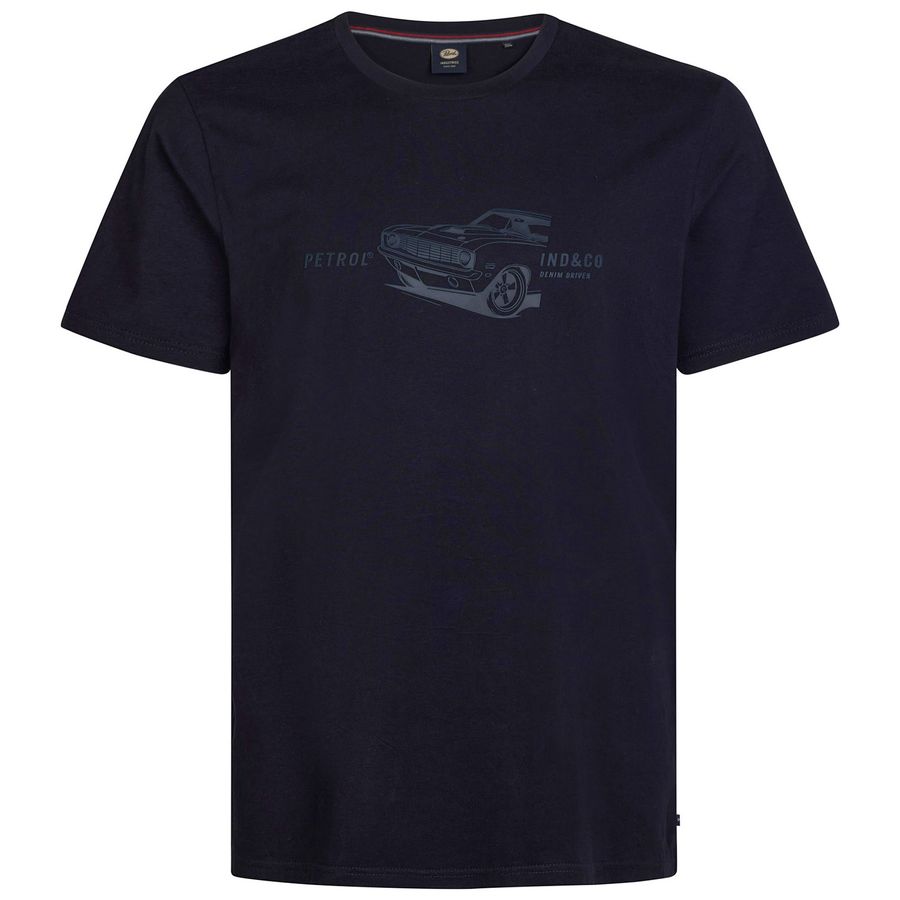Petrol Industries T-Shirt Übergrößen Print schwarz