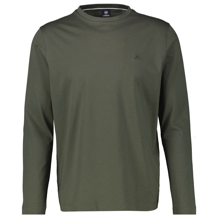 Lerros Basic-Langarmshirt Übergröße oliv
