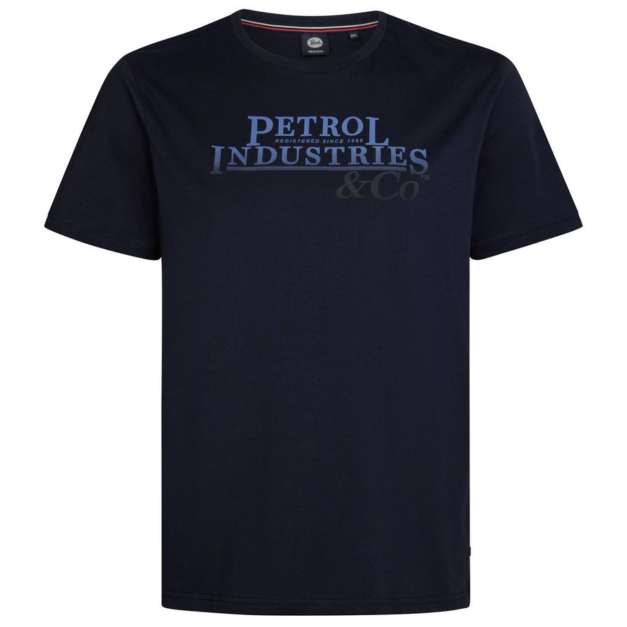 Petrol Industries T-Shirt Übergrößen navy Logoprint