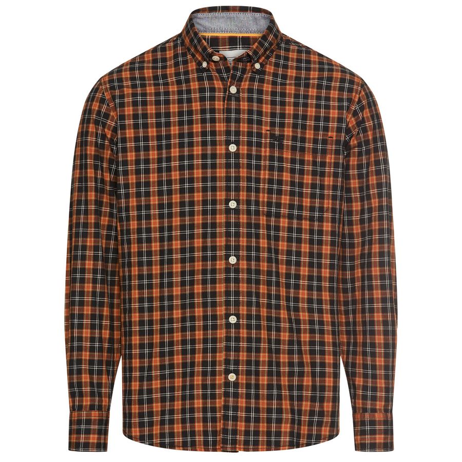 Camel Active Langarmhemd Karo schwarz-orange XXL