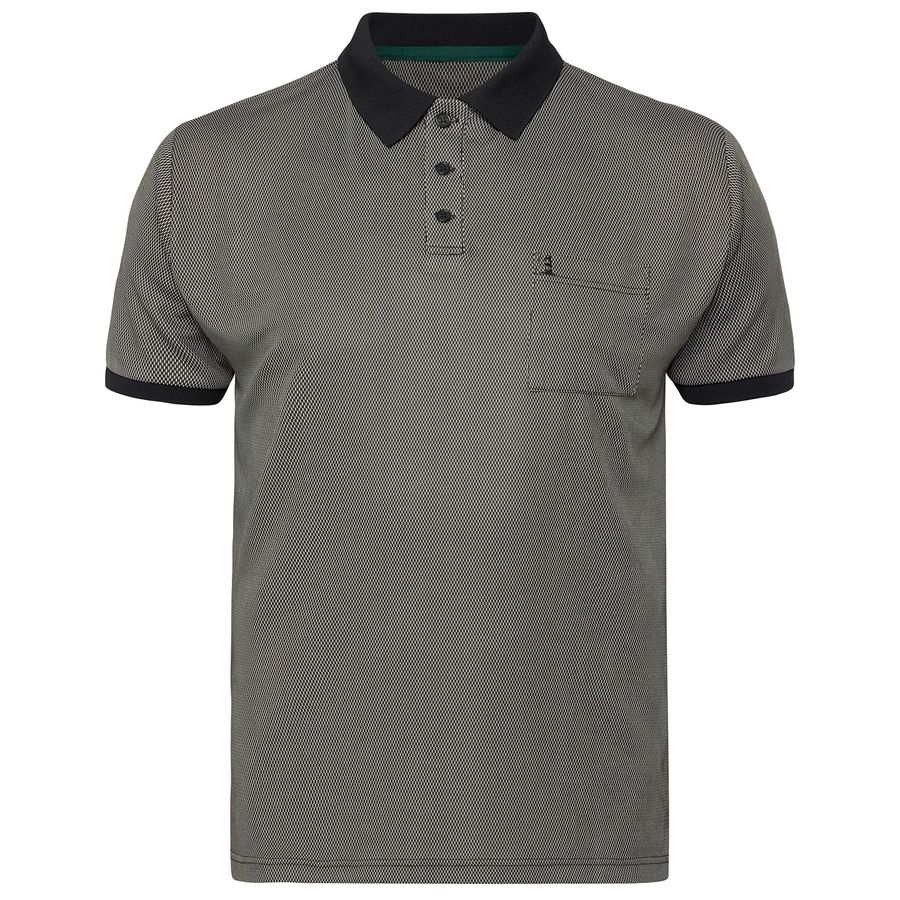 North Latitude Poloshirt Übergröße schwarz-grau